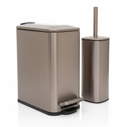 Trash Can & Toilet Brush Set